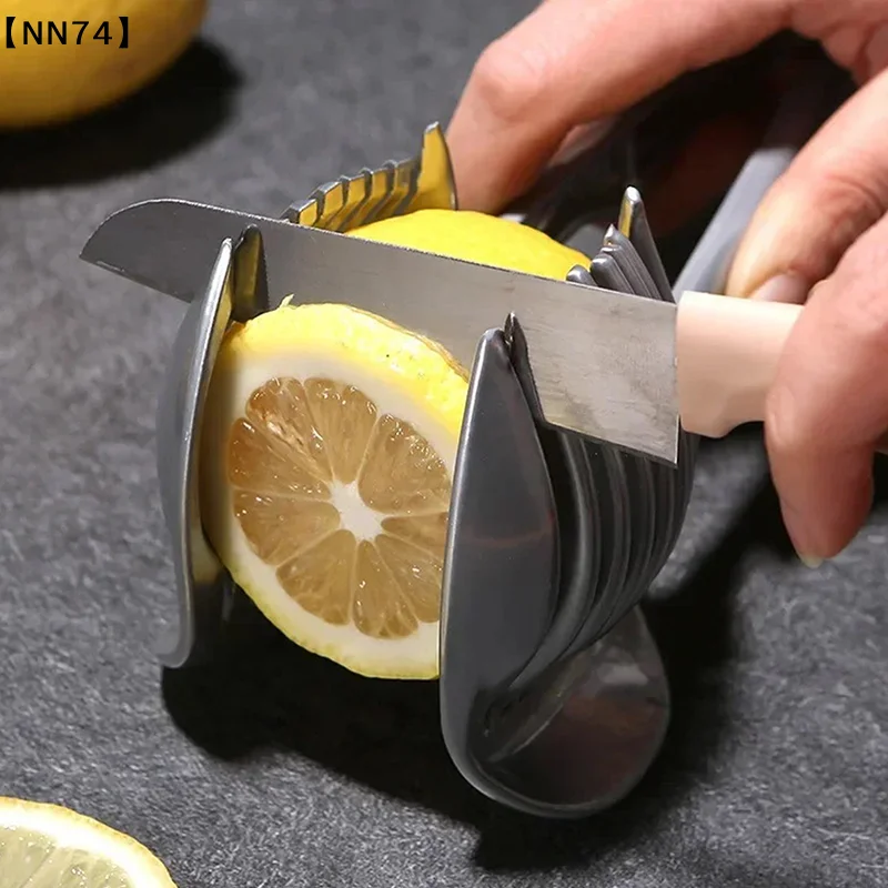 Aluminum Alloy/Plastics Kitchen Handheld Orange Lemon Slicer Tomato Cutting Clip Fruit Slicer Onion Slicer Kitchen Item Tools[J]