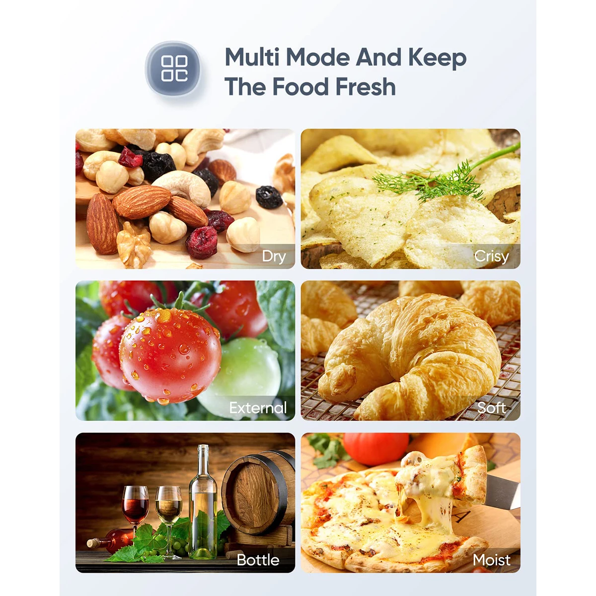 2 قطعة 5 متر كيس طعام مختوم بالفراغ، خالي من البيسفينول أ، حقيبة حفظ مفرغة بنمط ماسي مقذوف من سبع طبقات