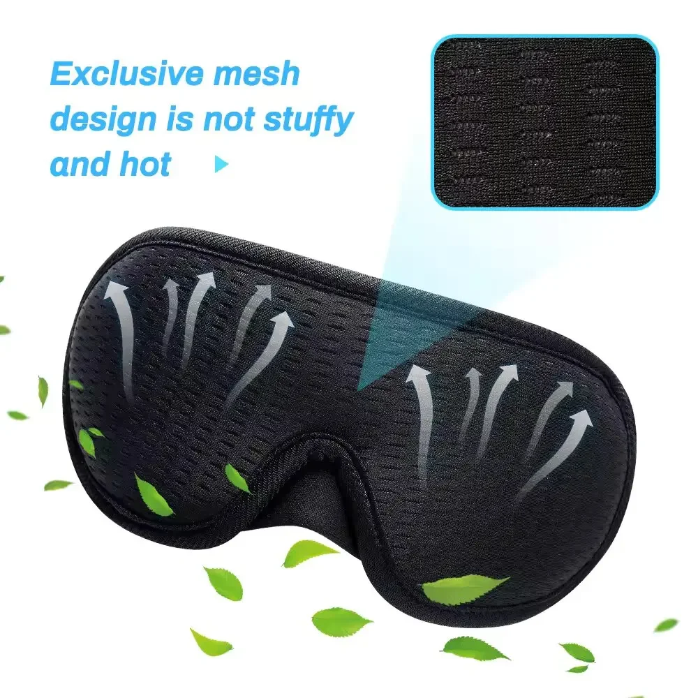 3D-Schlafmaske, Lichtblockierend, Weich Gepolsterte Schlafmaske für die Augen, Slaapmasker, Augenschutz, Schlafhilfe, Gesichtsmaske, Augenklappe – Detail 3