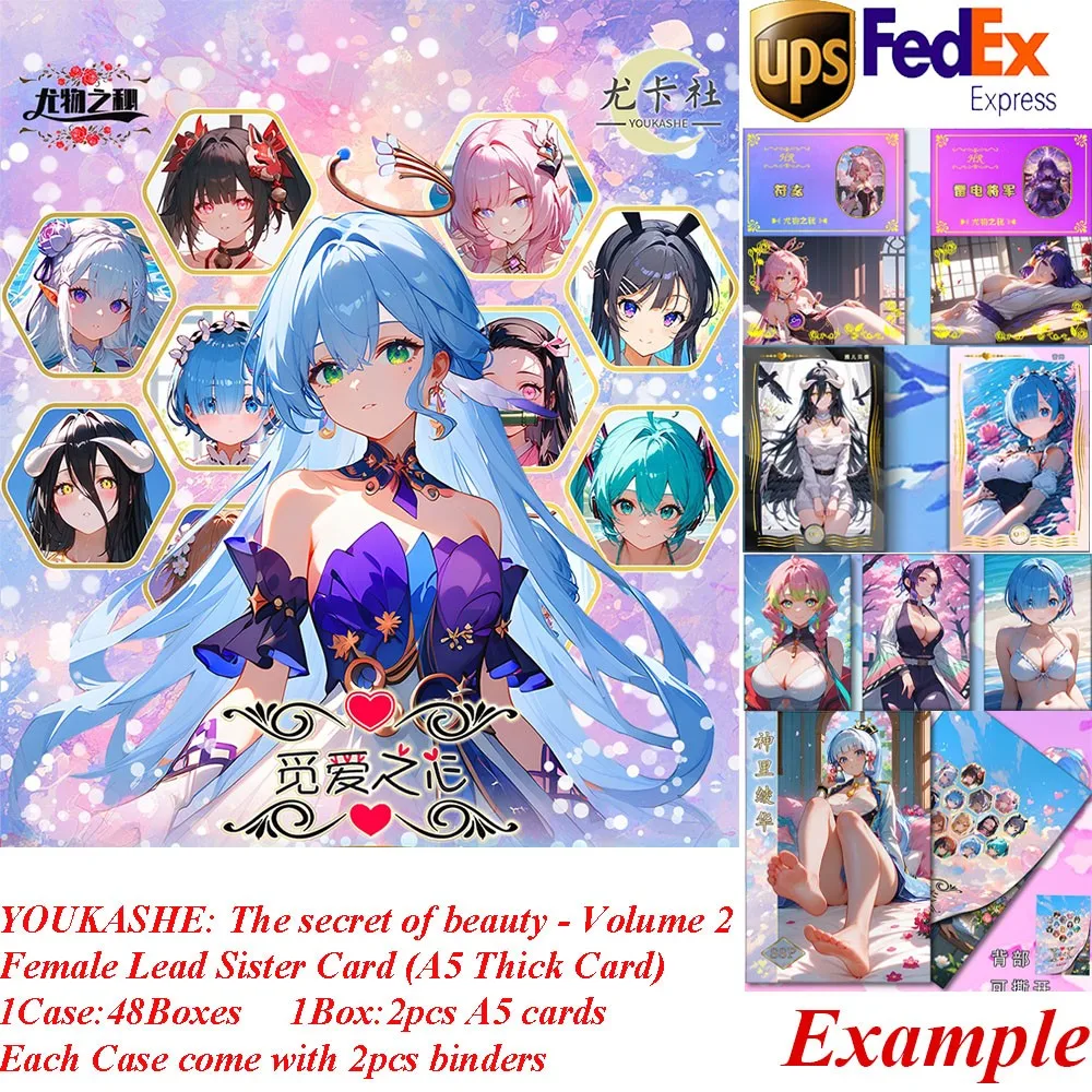 New Goddess Story Youkashe Secret Of The Beauty Part 2 Female Lead Sister A5 Thick Card Anime Rem Kafka Swimsuit Bikini Cards