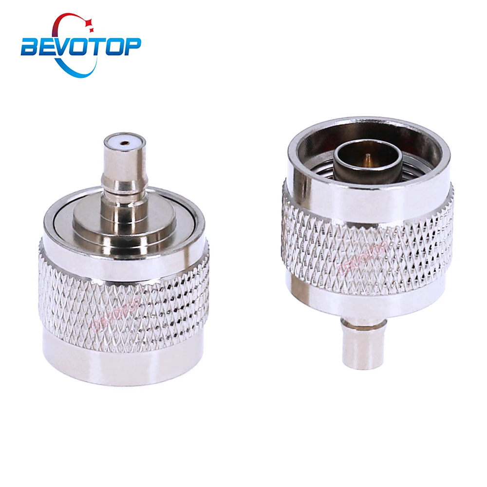 5PCS/LOT QMA to N Adapter N Male to QMA Female Adaptor 50 Ohm Straight RF Coaxial Converter BEVOTOP Connectors Wholeslales