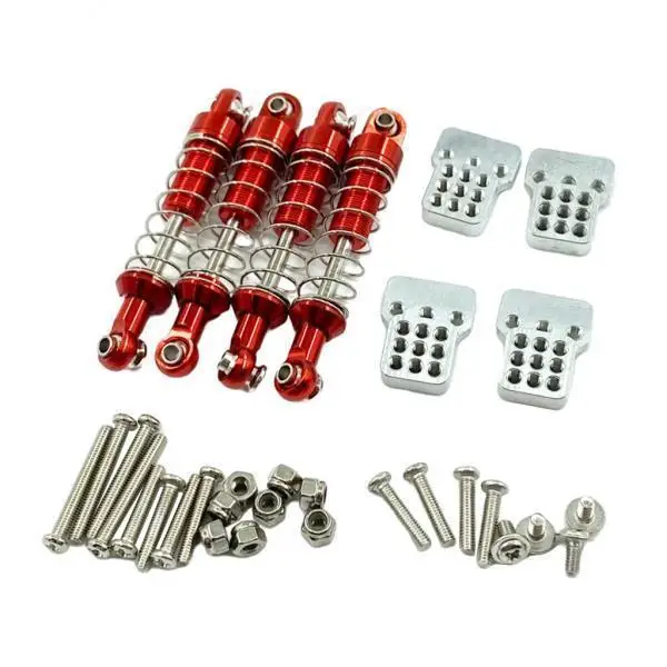 Front Rear Shock Absorber Set CNC Metal Damper Towers Bracket for Remote Control Model Car for MN D90 D91 WPL C14 C24