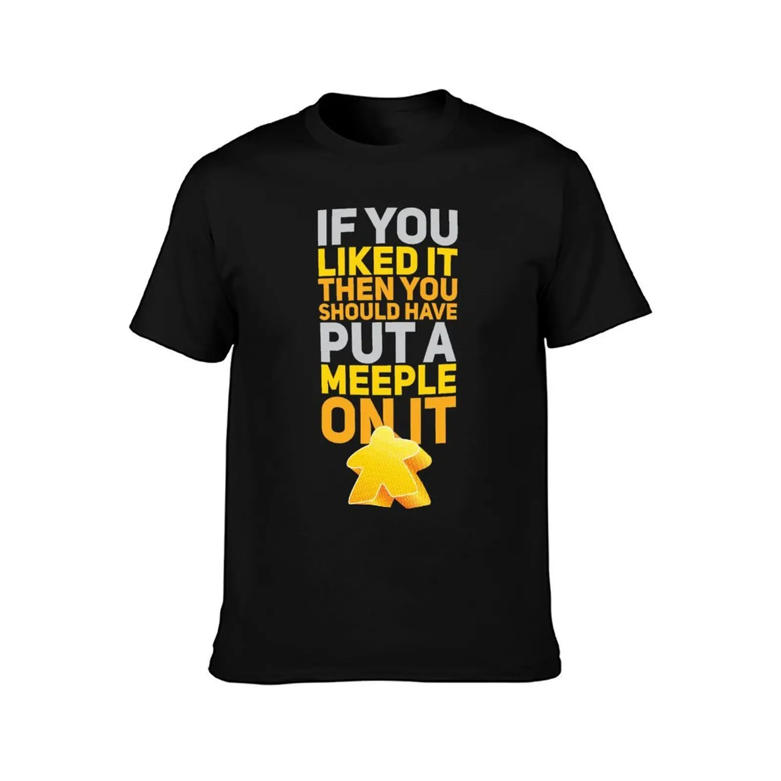 Should Have Put a Yellow Meeple On It T-Shirt, Summer Casual Cotton Tee, Oversized Streetwear Tops, Vintage Graphic Print
