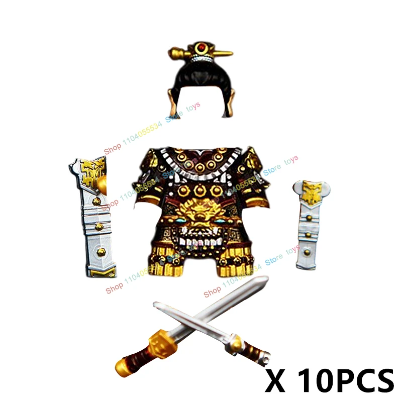 S860 histoire ancienne trois royaumes héros militaires figurines Liu Bei généraux Han oriental assemblage briques jouets cadeaux