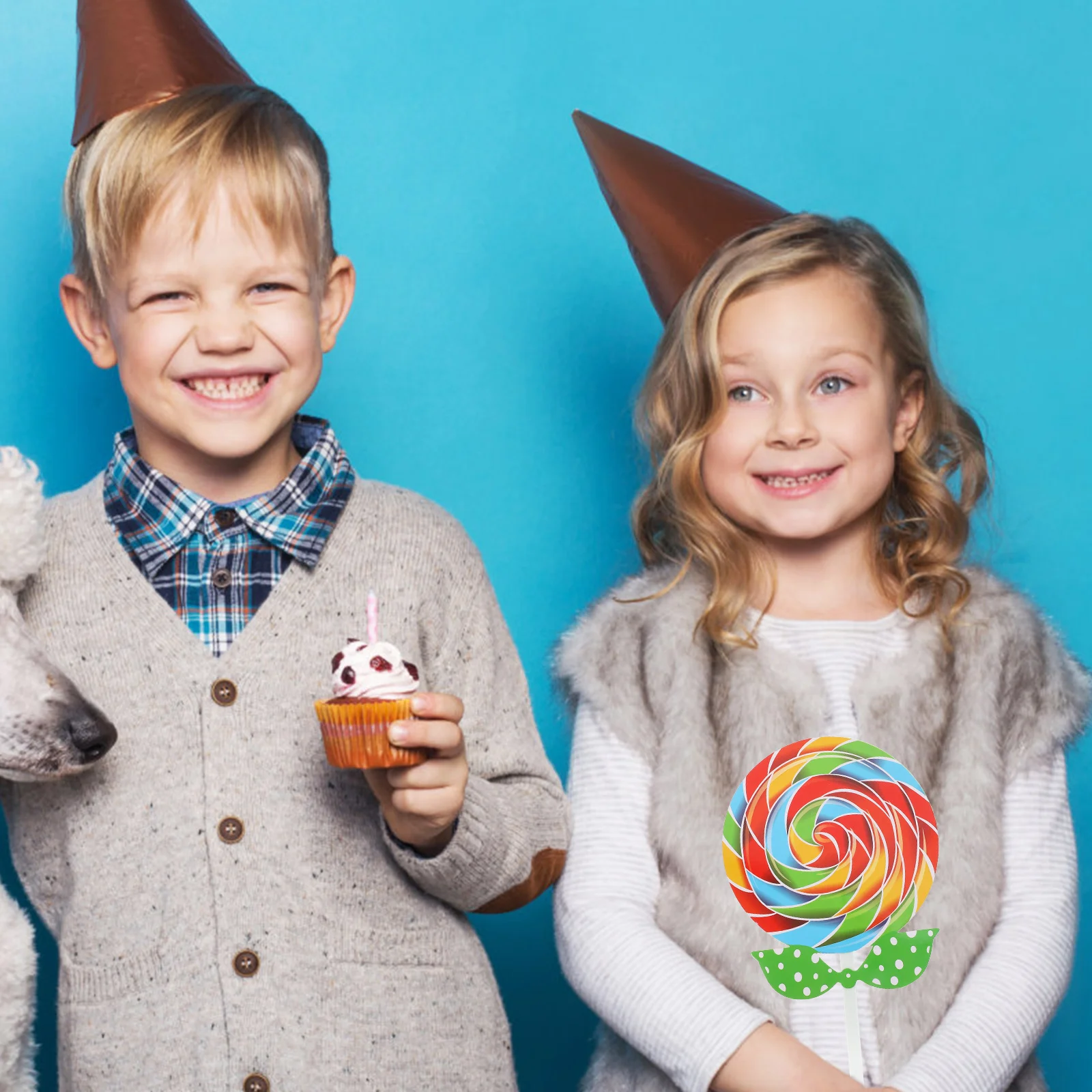 

2pcs Large Lollipop Prop Simulation Candy Decorative Ornament For Party Wedding Photo Booth Kids Scene Decoration Photography