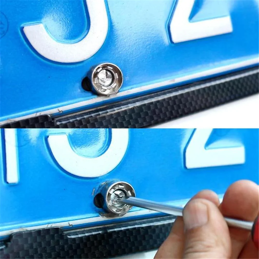 Car license plate mounting screws for vw golf 5 peugeot rifter dacia sandero audi q7 renault megane 3