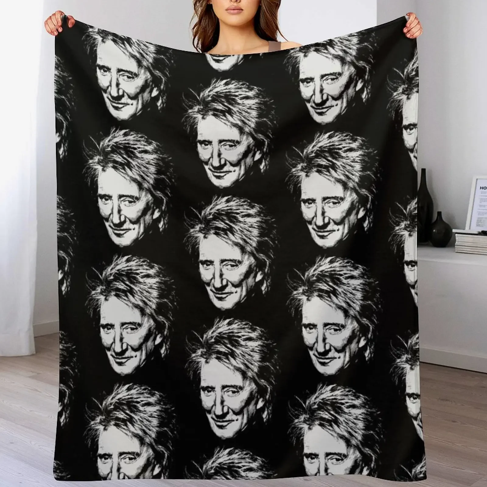 

rod 2022 stewart Throw Blanket Plush Fuzzy Cozy Blanket for Couch Sofa