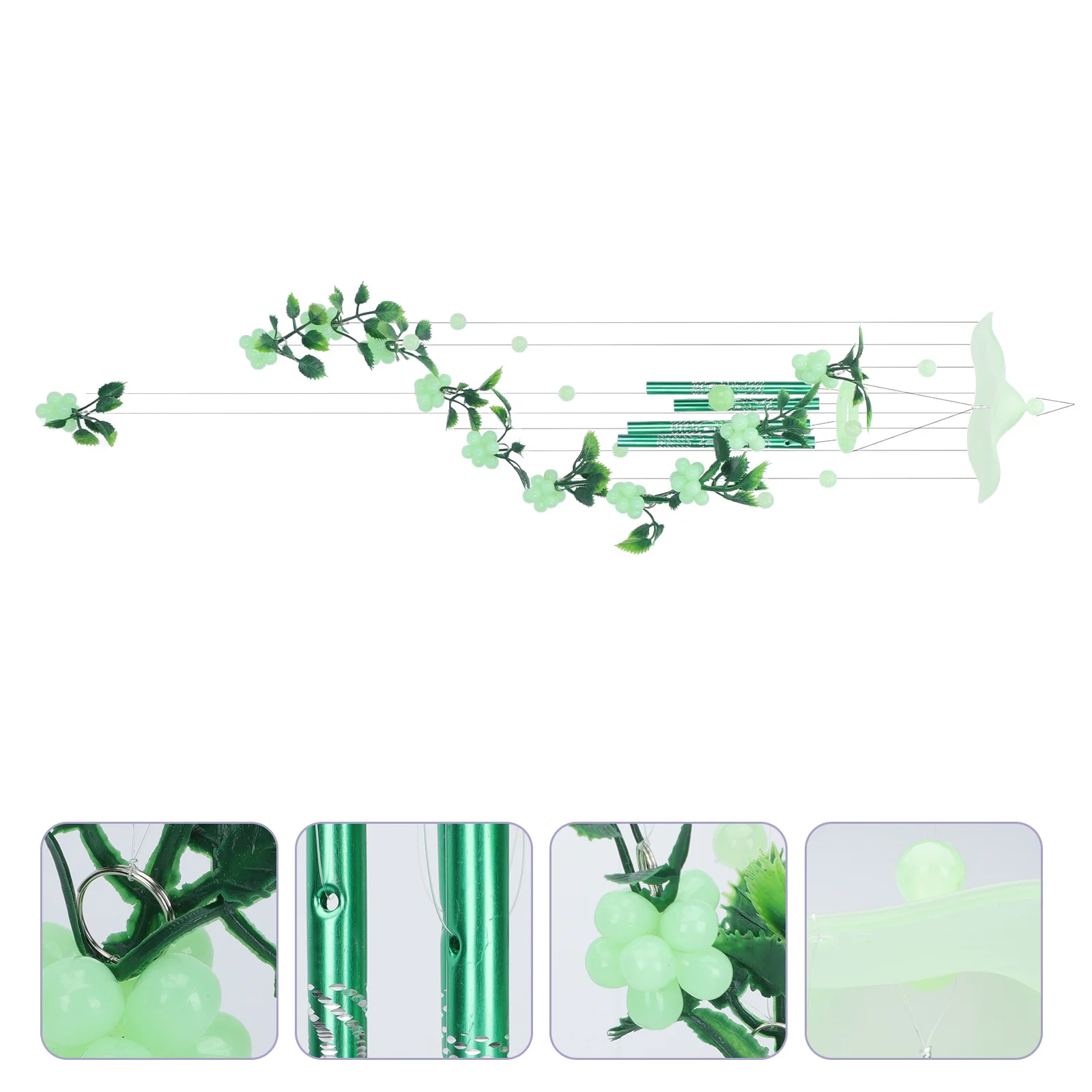 

1Pcs Luminous Wind Bell Creative Grape Wind Chime Hanging Balcony Decor Melodious Sound Durable Outdoor Indoor