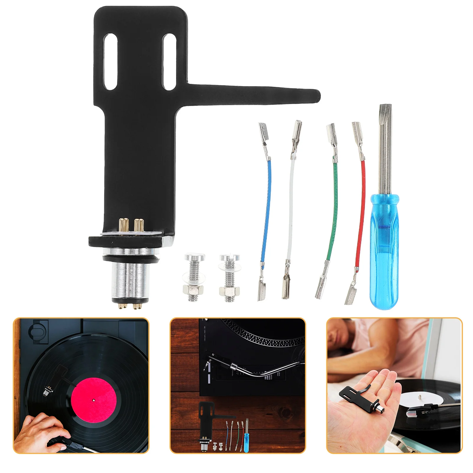 

1pcs Replacement Headshell For Turntable Universal Sturdy Shell High-Fidelity Sound Compatible With Record Player Cartridge