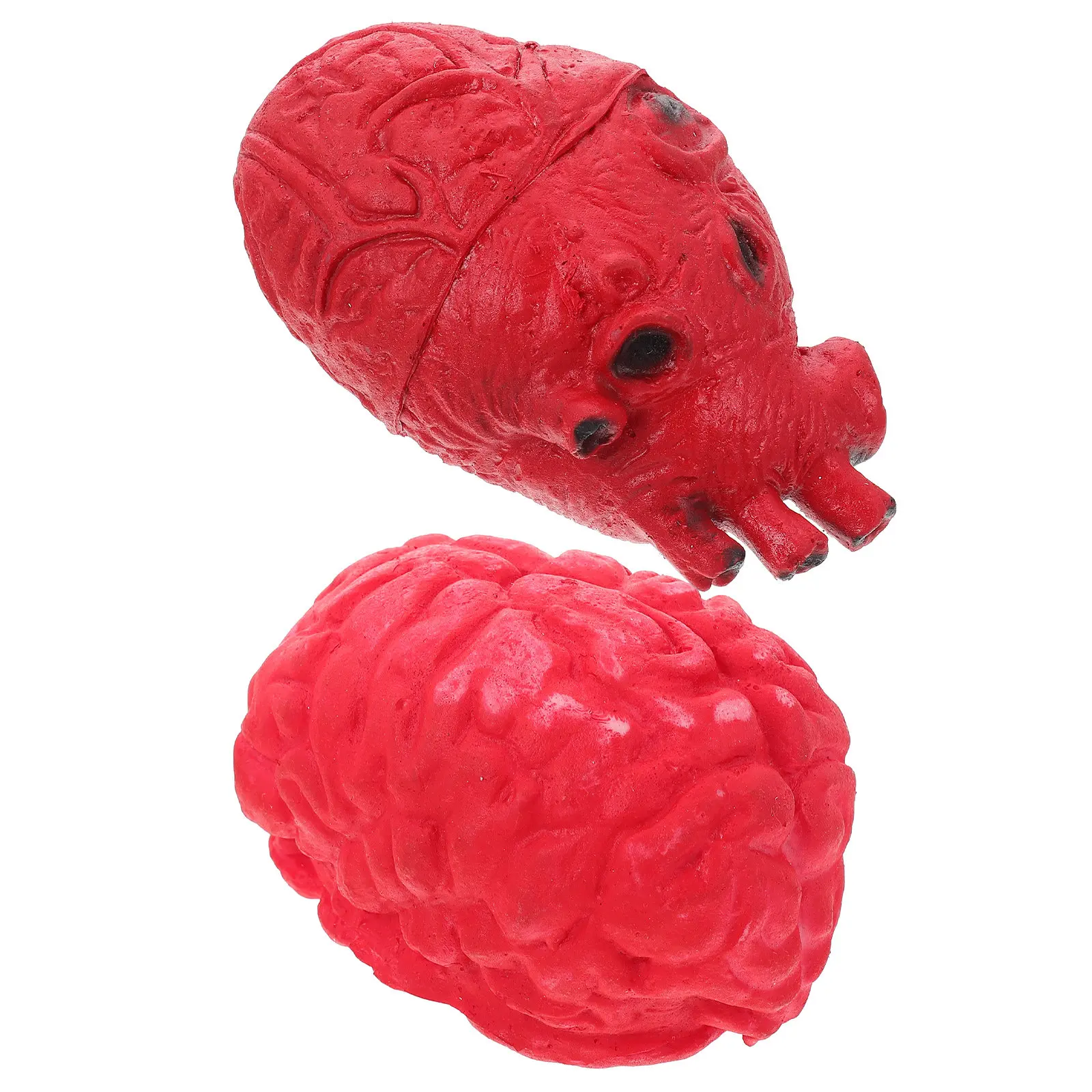 

2Pcs Halloween Scary Prank Simulation Fake Human Organ Fake Heart Brain Decor Haunted House Party Accessories Realistic Scary