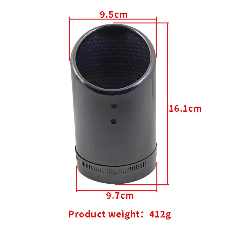 For Audi Q7 09-15 3.0-liter car decorative exhaust pipe, car stainless steel plated black tailpipe