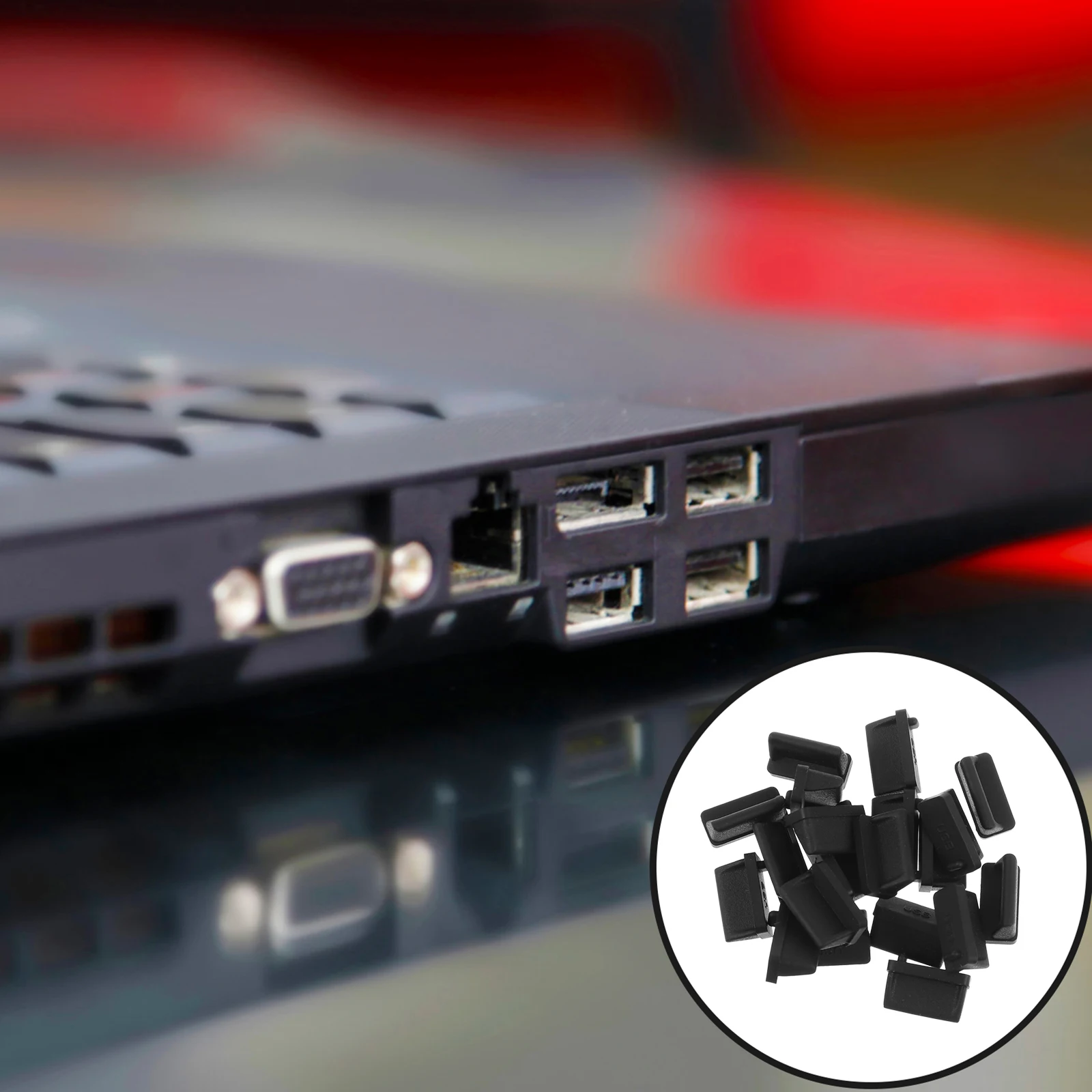 20 قطعة غطاء منفذ USB ملحقات سدادة الكمبيوتر التلفزيون التوصيل نهاية العرض الواقية
