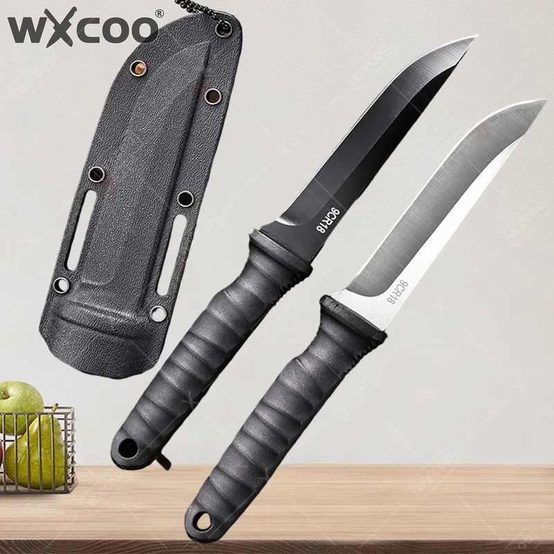 WXCOO Stainless Steel Fruit Cutter Forged Butcher Knife BBQ Knife Portable Household Utility Kitchen Boning Knife Fruit Paring