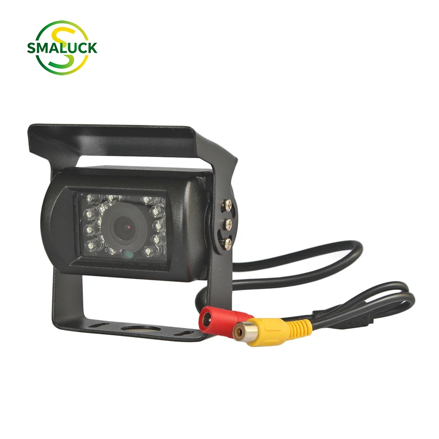 SMALUCK DC 12V-24V 120 Degree Waterproof Color Ccd Reverse Backup Car Truck Bus Camera With IR Night Vision