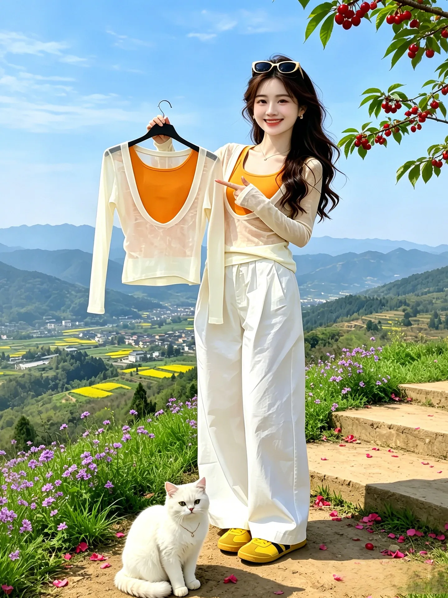 

Stunning Light Weight Knitted Cover up Vest Top Beautiful Two Piece Set Summer 2026 Fashionable Breathable Women's Outfit