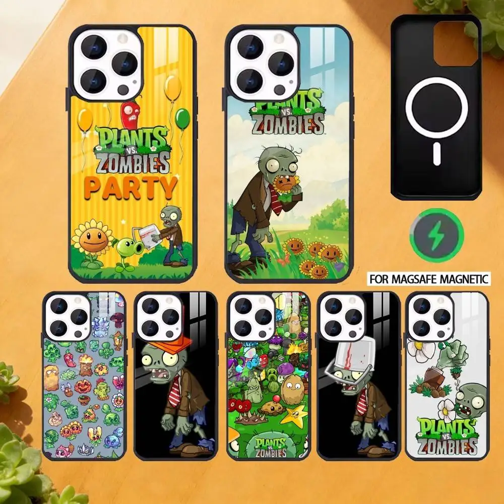 

P-Plants VS Z-Zombies Phone Case For iPhone 17,16,15,14,13,12,Plus,Pro,Max For Magsafe Magnetic Wireless Charge