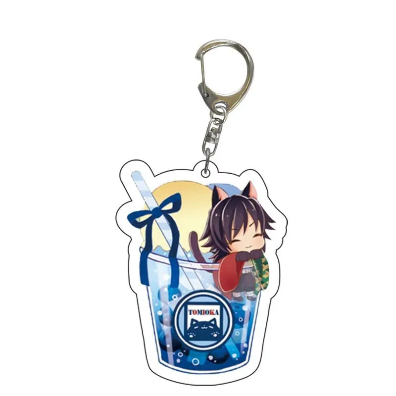 

New Demon Slayers Cute New Arrival Cute Anime Acrylic Keyring Bag Charm Decorate Gifts