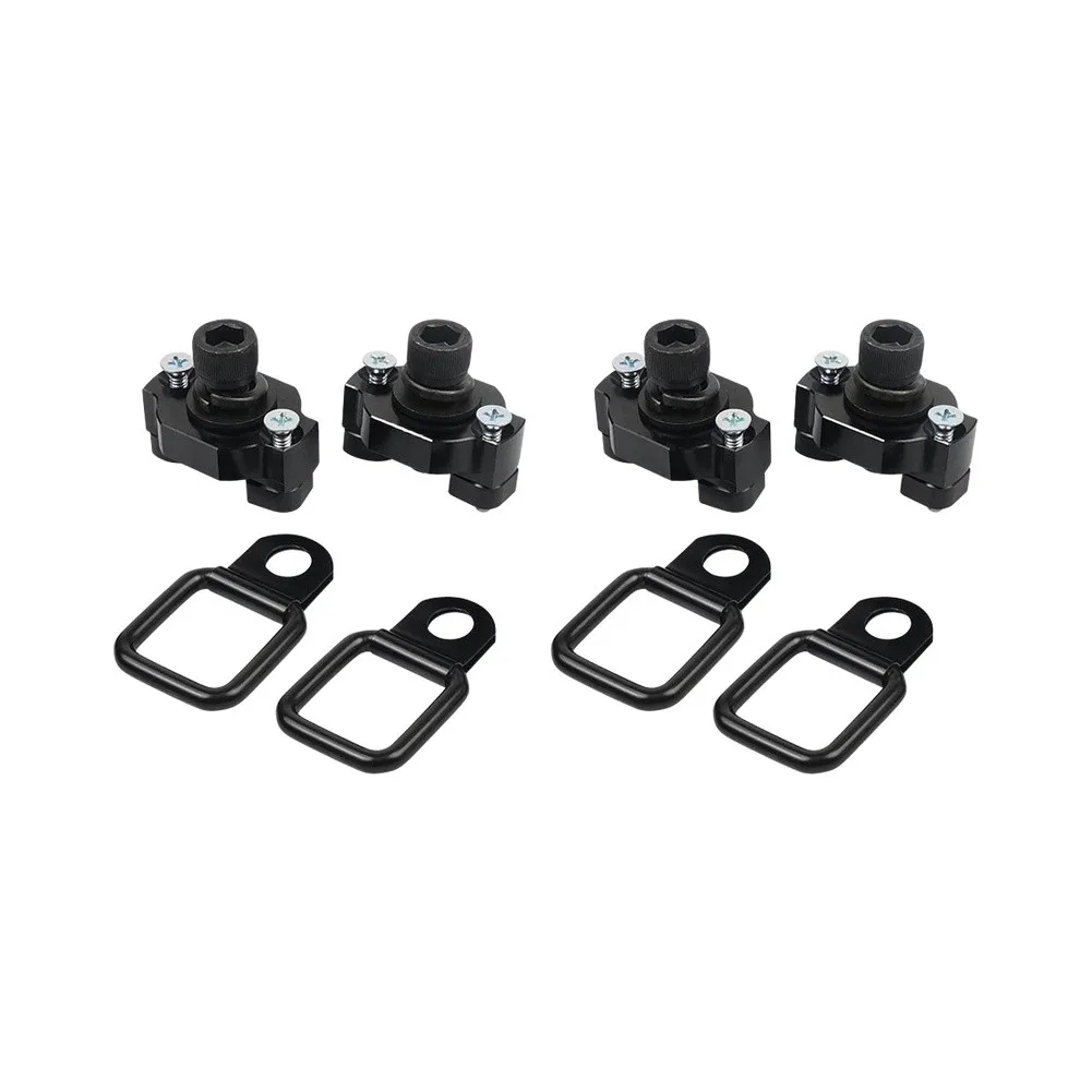 Black Aluminum D-Ring Tie Down Anchor Cargo Bed Rail Mount For CFMOTO For CForce For ZForce For UForce 600 800 1000 For ATV UTV