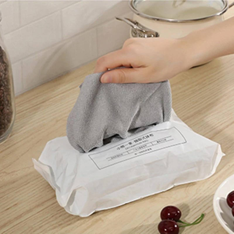 

10pcs Disposable Towels Kitchen Tools Cleaning Cloth Reusable Wet Wipes Rags Kitchen Towel Home Swedish Dishcloth Kitchen Towel