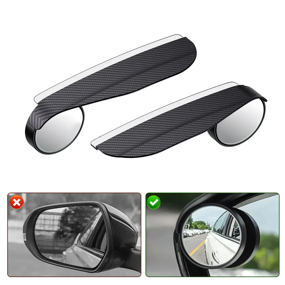Auto Rückspiegel Blinden Fleck Spiegel Regen Augenbraue Visier Carbon Faser Auto Rück Seite Schnee Visier Regen Abdeckung Auto Spiegel Zubehör