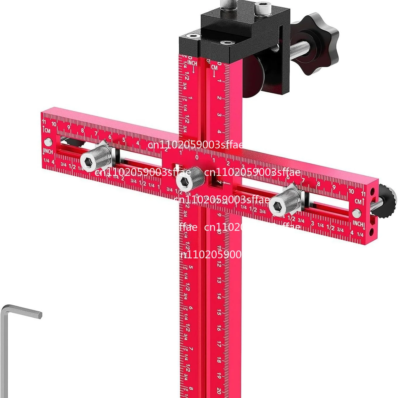 Adjustable Bit Locator for Cabinet Hardware Fixtures, Knobs and Handles