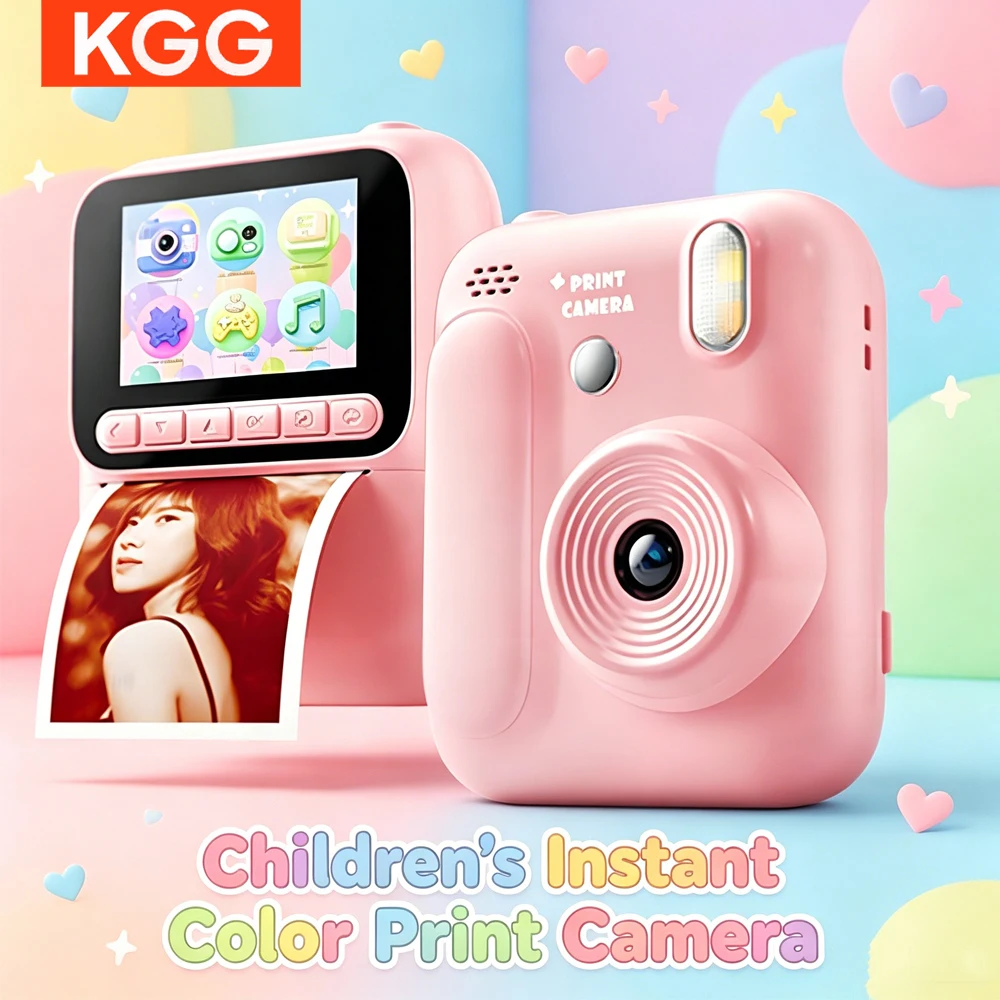 Digital Children Camera 2.4 inch For Photography Mini Printer Portable Thermal Color Printing Instant Print Photo Kids Camera