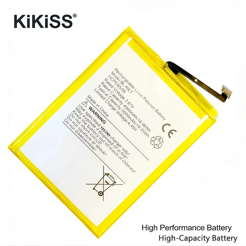 

Аккумулятор для мобильного телефона BL-49LT 5000 мАч для Tecno Camon 19, CI6N, 3.87V, безопасный