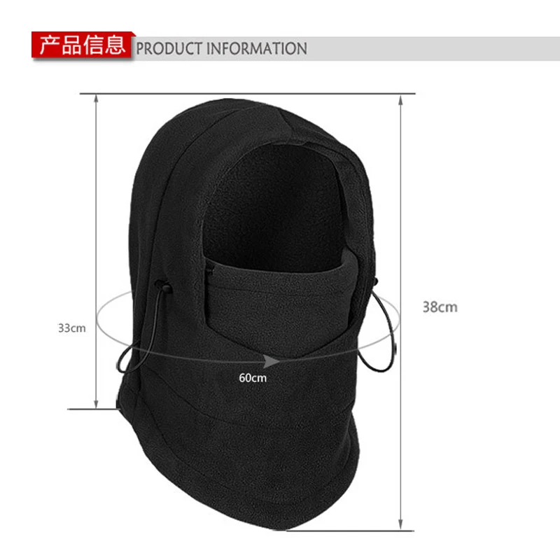 New Fashion Warm Cap Winter Men Women Hats Waterproof Thermal  Balaclava Hat Hooded Neck Warmer Hiking Scarves Hats