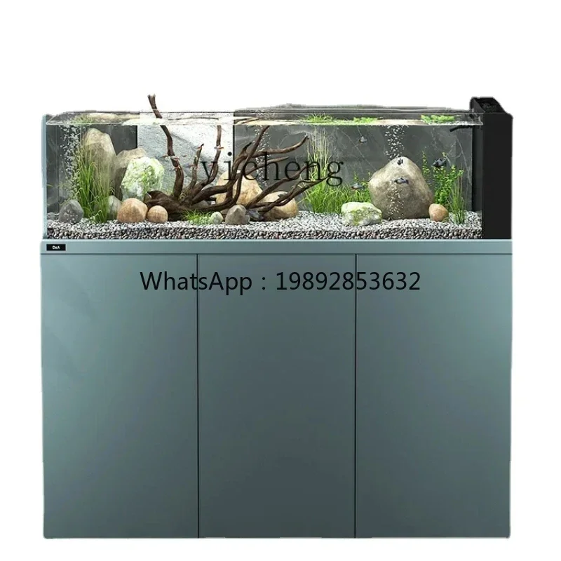 A1 L Natural Pebble South American Native Cylinder Creative Landscape Three Lakes Cichlid Ecological Fish Tank
