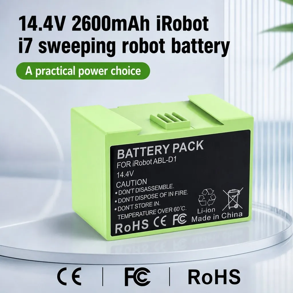 14.4V 2600mAh I7 Robot Vacuum Cleaner Battery Pack Replacement Green Shell Repair Power Module Connector Check Before Ordering