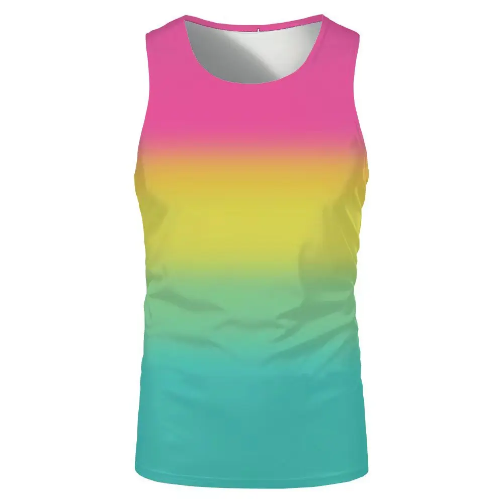 

New Sublimation Blank Sleeveless T-Shirts Sports Vest Gyms Running Man and Women O-neck Tank Top For Custom Logo Printing