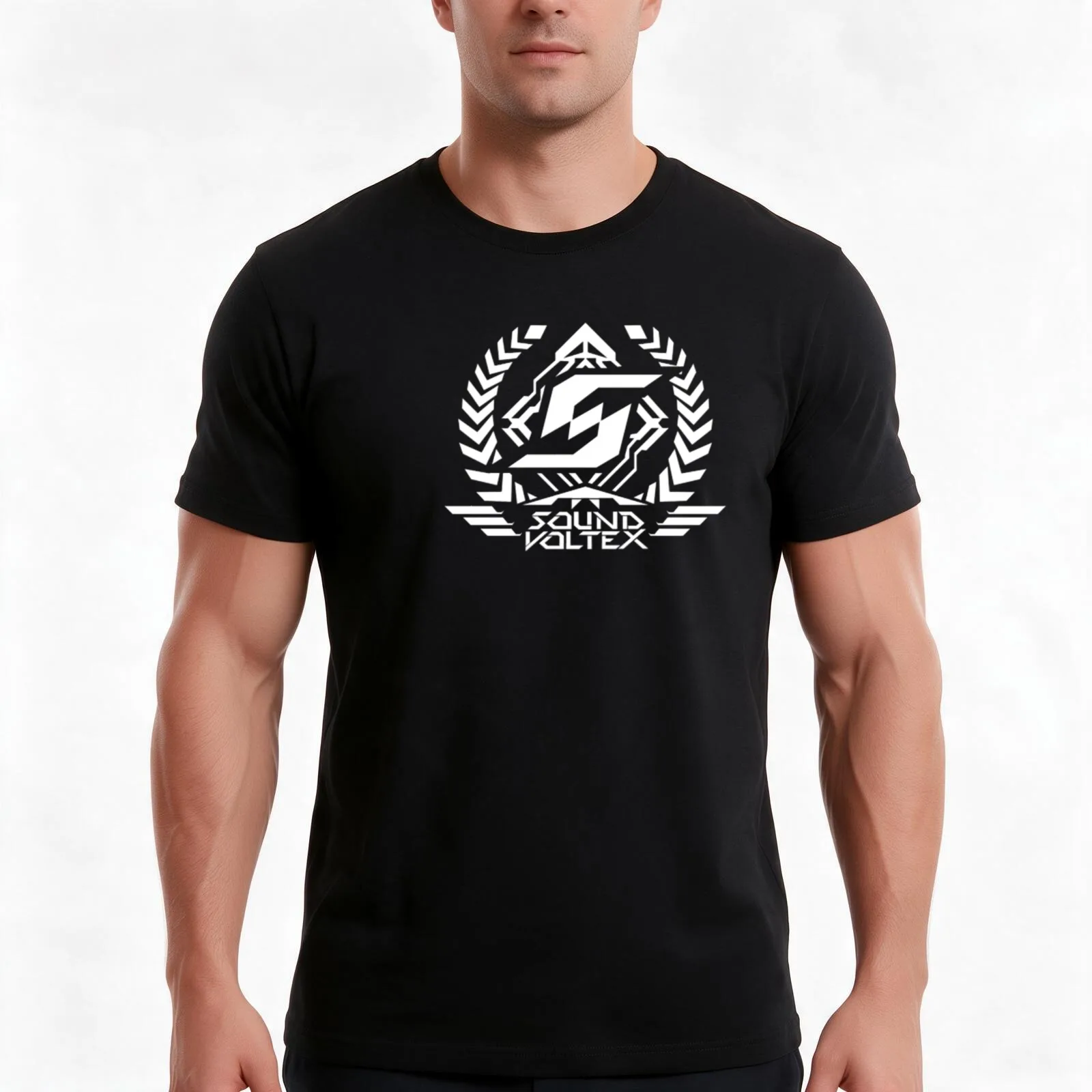 Sound Voltex T-Shirt, Summer Casual Cotton Tee, Oversized Streetwear Tops, Vintage Graphic Print, Loose Fit Short Sleeve