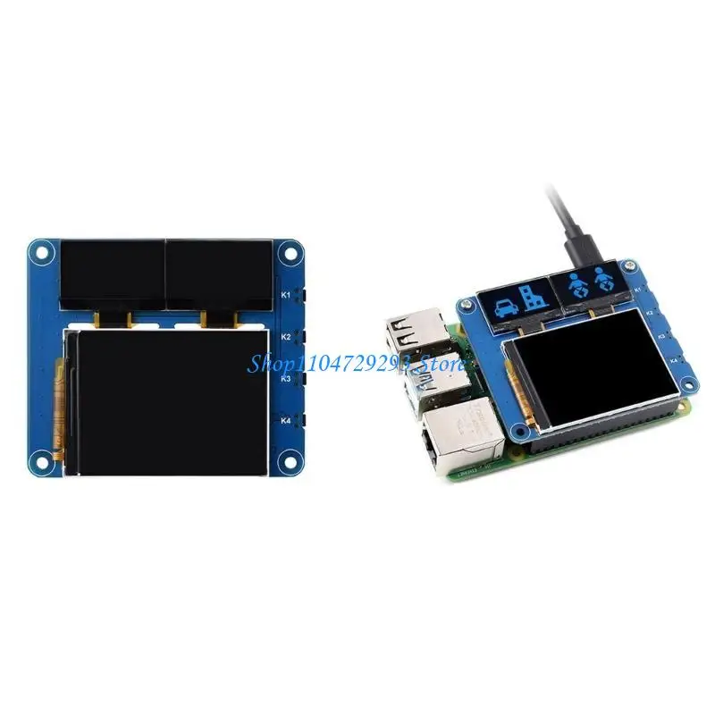 

Y2GD Advanced 2'' LCD Main Display and 0.96'' 2Blue Secondary Screens forRaspberryPi