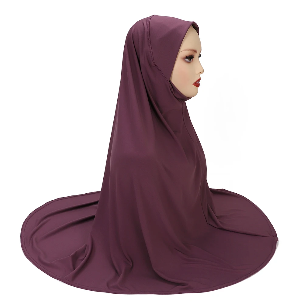 Groot formaat klaar om moslim hijab XL maat Jersey Instant hijab sjaal lichte tulband Maleisische sjaal leverancier te dragen