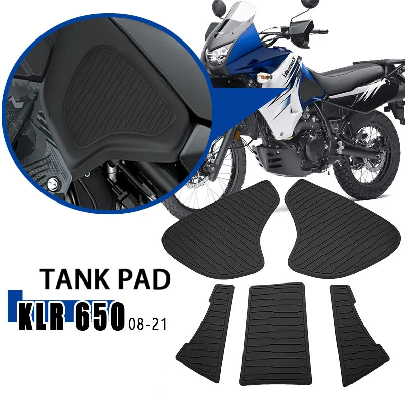 Fuel Tank Pad For Kawasaki KLR 650 KLR650 2008-2018 Tank Protection Stickers Knee Grip Traction Pads Anti-slip Scratch-resistant