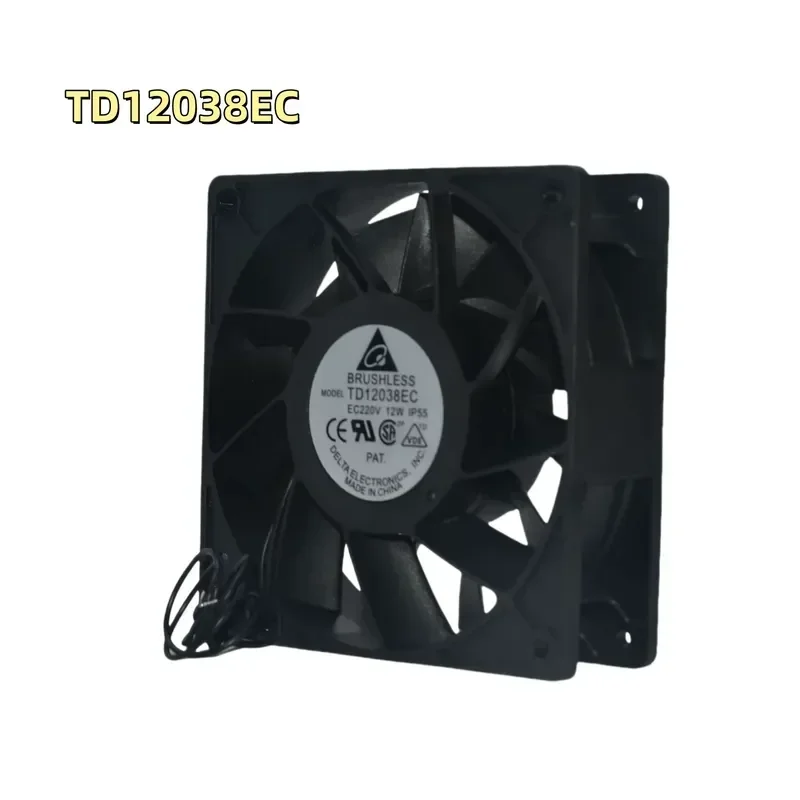 Original and Genuine Delta TD12038EC Fan for 220V 12W Wide Voltage High Speed Booster with Large Air Volume Industrial Use
