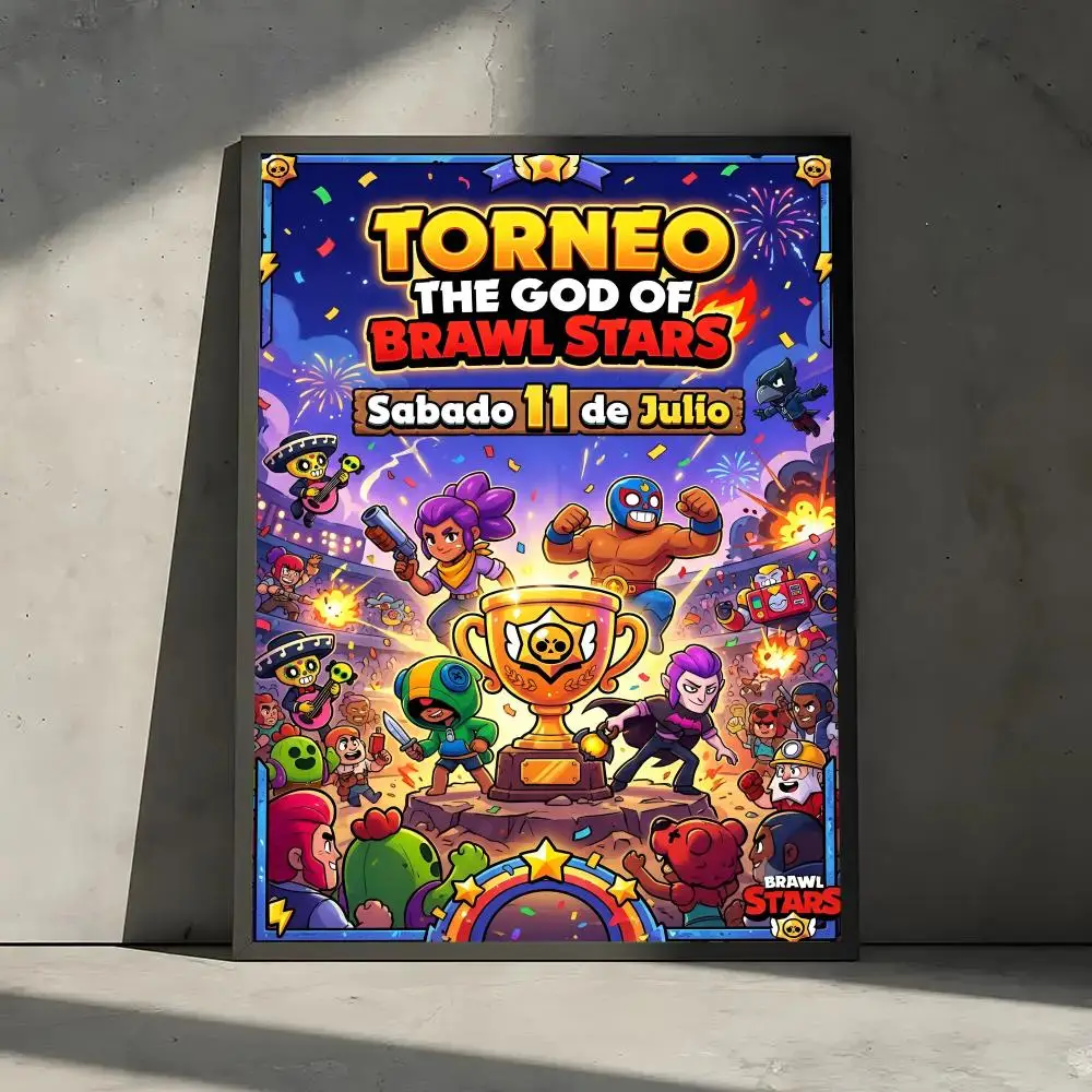 Game Brawl Stars-S Poster For Room Wall Art Decor Waterproof Stickers For Home Bar Bedroom Decoration
