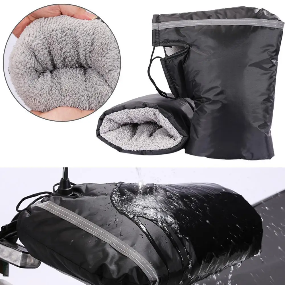 Motorcycle Handlebar Mittens for Winter Windproof Warm Motorcycle Hand bar Cover Battery Bike Windshield Gloves Handlebar Muffs