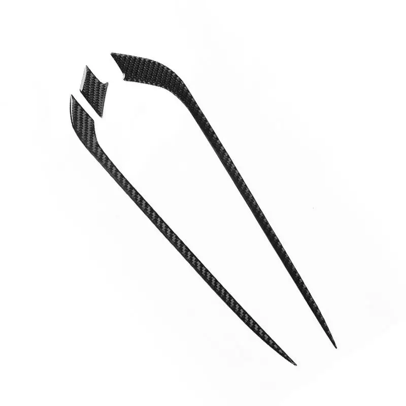 Car Styling Front Bumper Strips Trim Accessories For Audi A3 8Y S3 2021 2022 2023 2024 2025 3pcs Soft Carbon Fiber