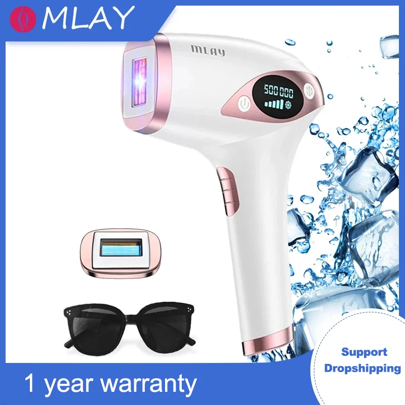 

Mlay Laser T4 Laser Hair Removal Device ICE Cold Laser Painless Hair Removal IPL Epilation Flashes 500000 mlay IPL Home Laser