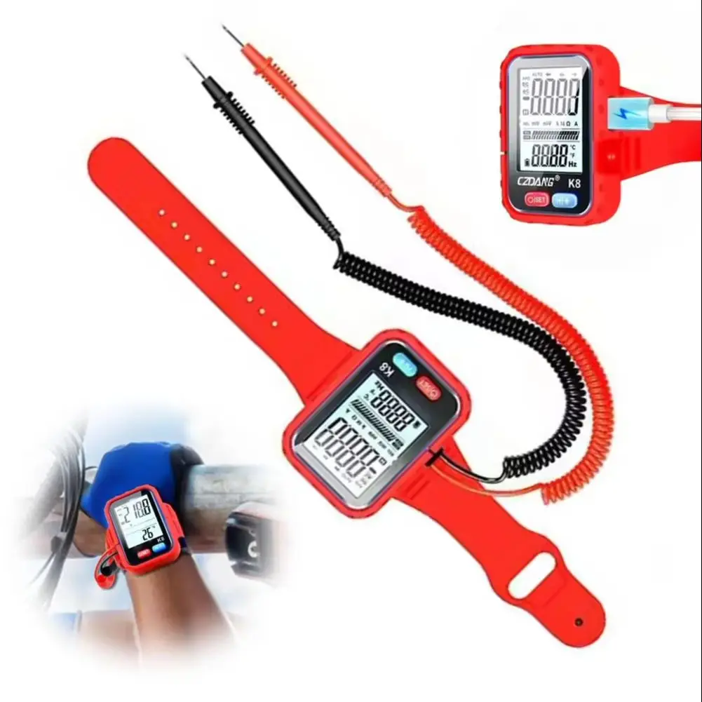 Rechargeable High Precision Digital Wristband Multimeter Tester For High-altitude Work Resistance And Continuity Testin