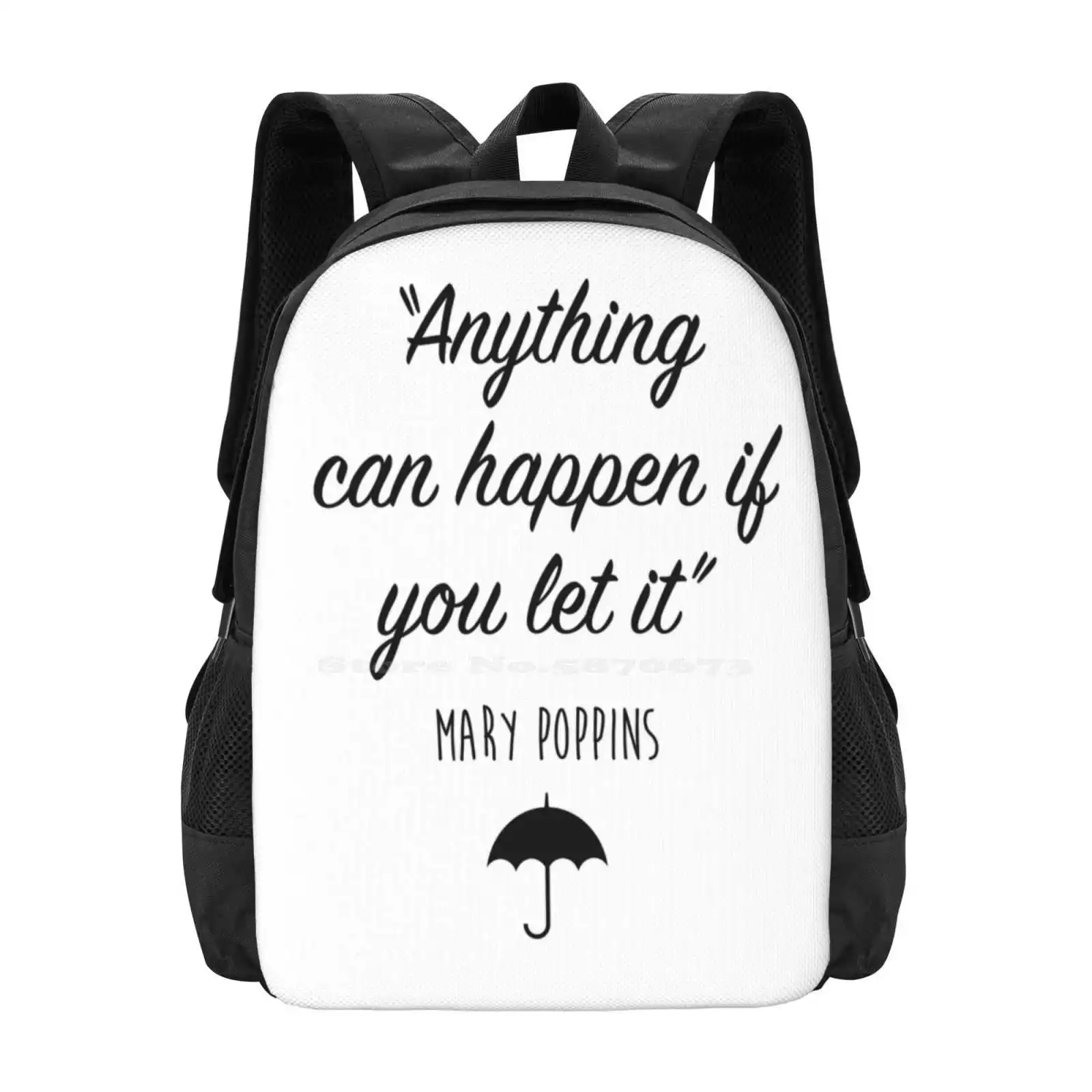 - Anything Can Happen School Bags For Teenage Girls Laptop Travel Bags Julie Andrews Dick Van Dyke Nanny London Film Quotes