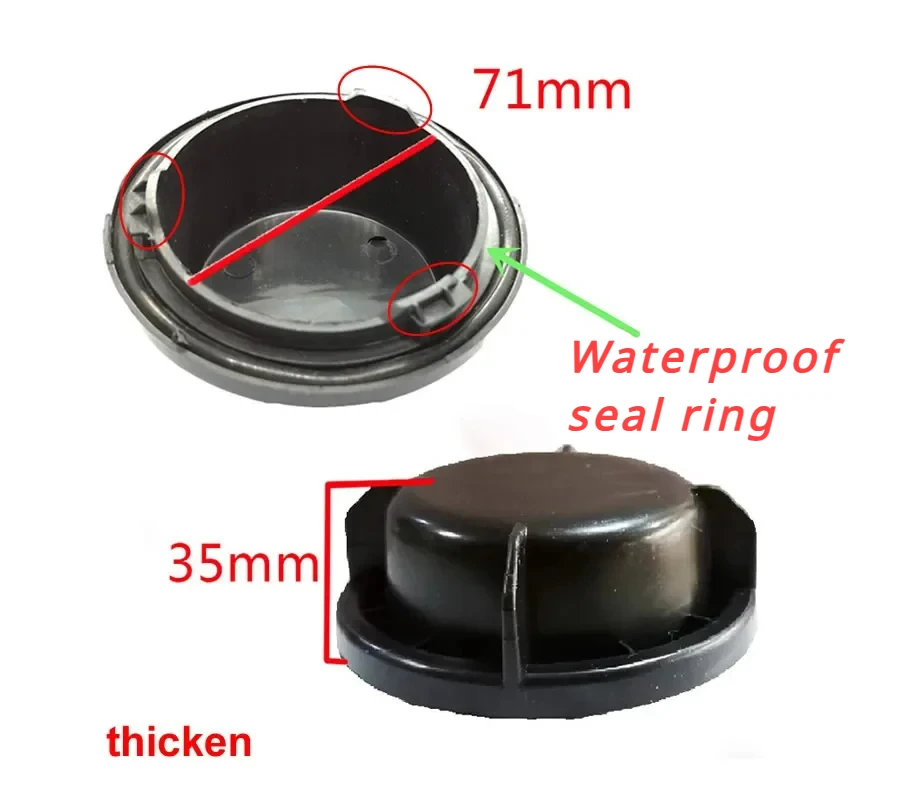 For Changan Raeton CC 2018-2020 Low High Beam Headlight Bulb Dust Cover Waterproof Dustproof Lengthened Headlamp Seal Cap 71mm