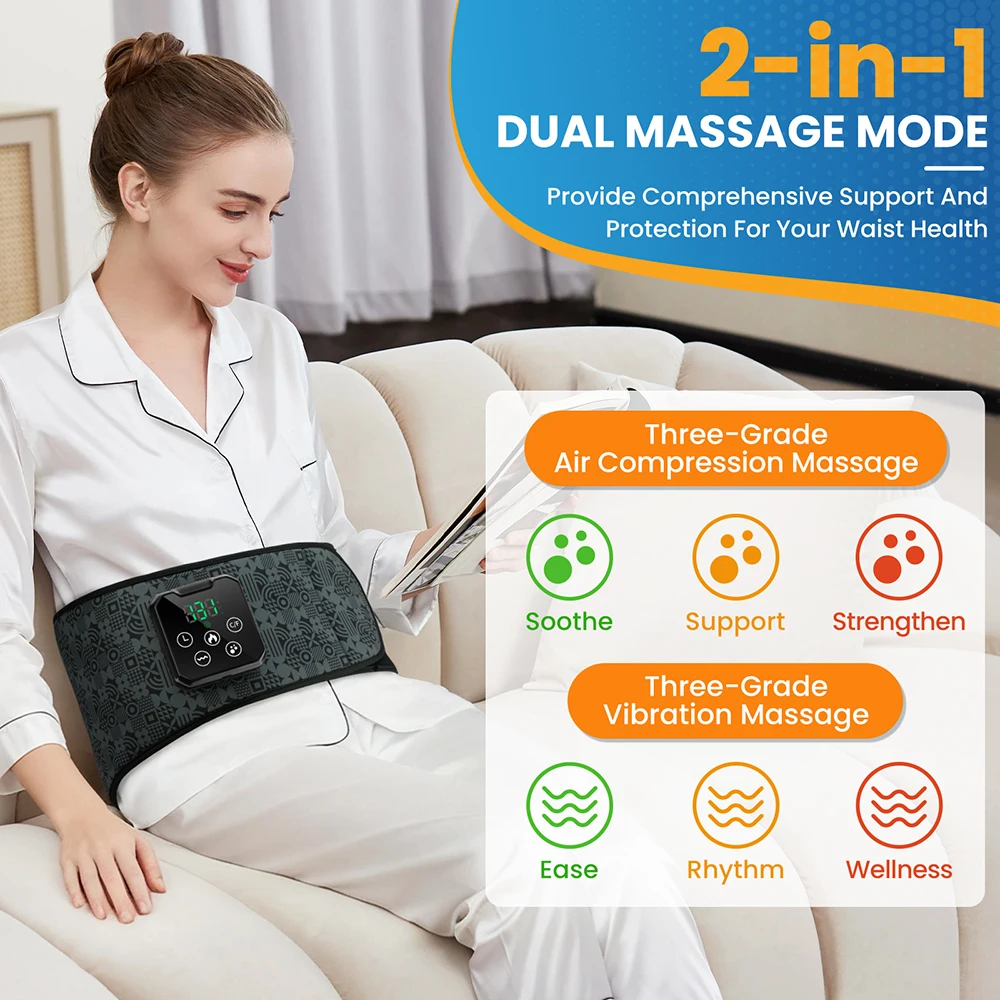 

Интеллектуальный и удобный воздушный пузырь, массажер для талии, массажер для поясничной тяги под давлением, лечение релаксации спины