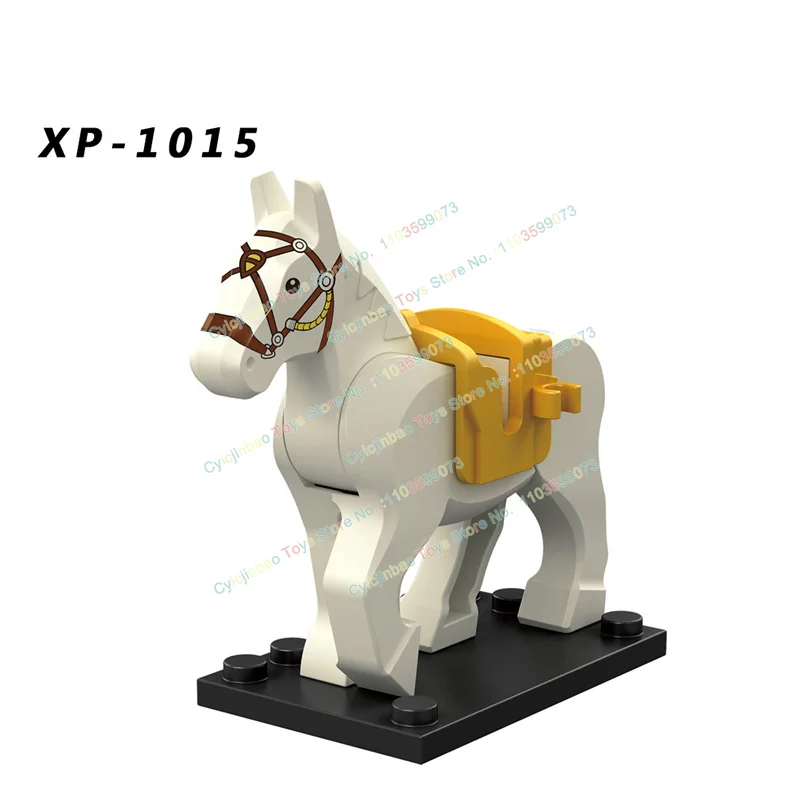 Medieval Militar Cavalo Building Blocks para Crianças, Mini Ancient Action Figures, Acessórios, Brinquedo Presente, Guerra, Cavalo, XP1011-XP1016