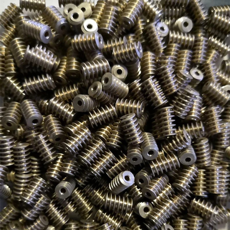 0.5Modulus 2.28mm 2.98mm Hole Diameter Copper Worm Spindle Gear 10mm Length For 2.3mm 3mm Shaft