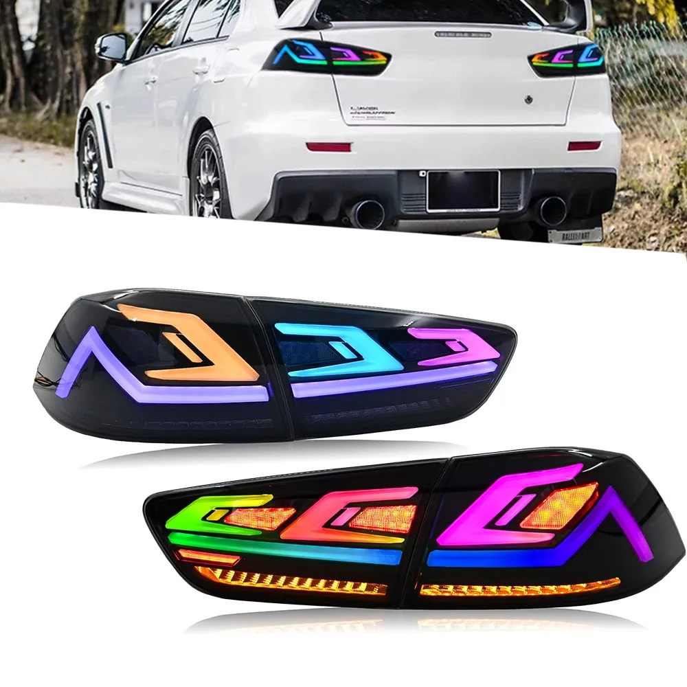 

Задние фонари KuerLED RGB для Mitsubishi Lancer 2009-2021, светодиодный задний фонарь в сборе, анимация запуска