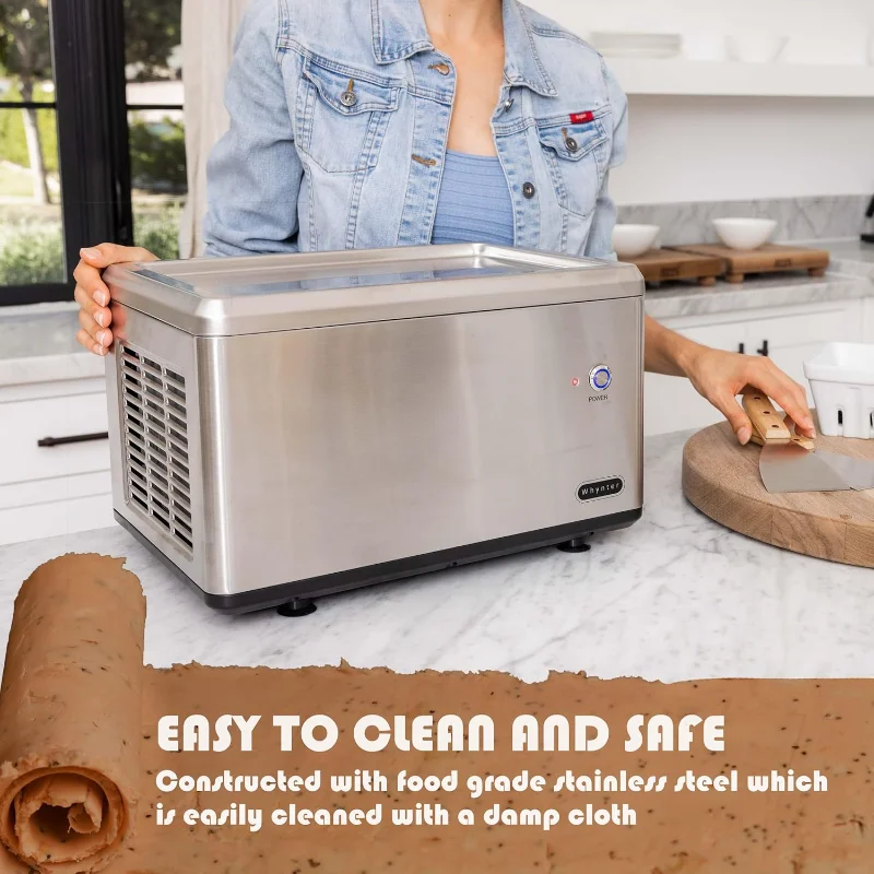 Whynter ICR-300SS 0,5 литра машина для мороженого из нержавеющей стали с компрессором