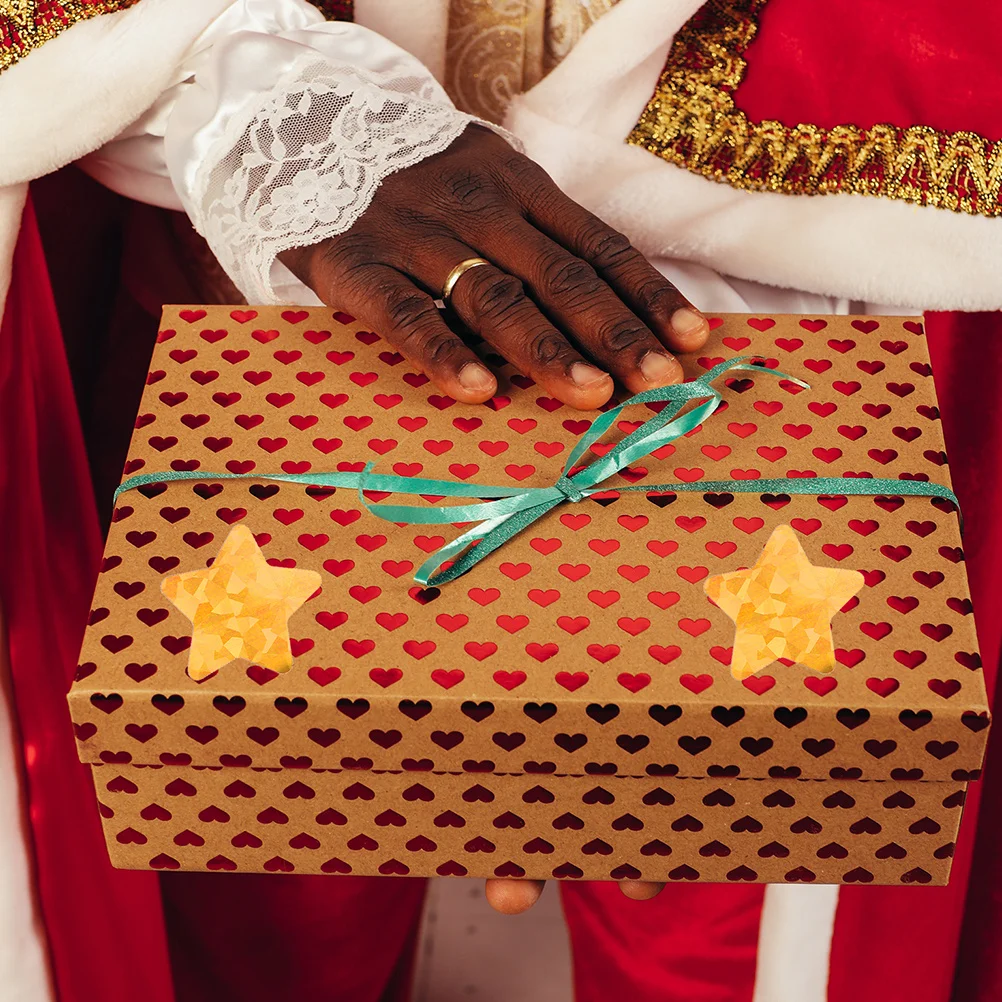 2 Rolls Self-Adhesive Seal For Gift Packaging Decorative Label Wedding Baking Sealing Stickers Roll Sticker Household Gift