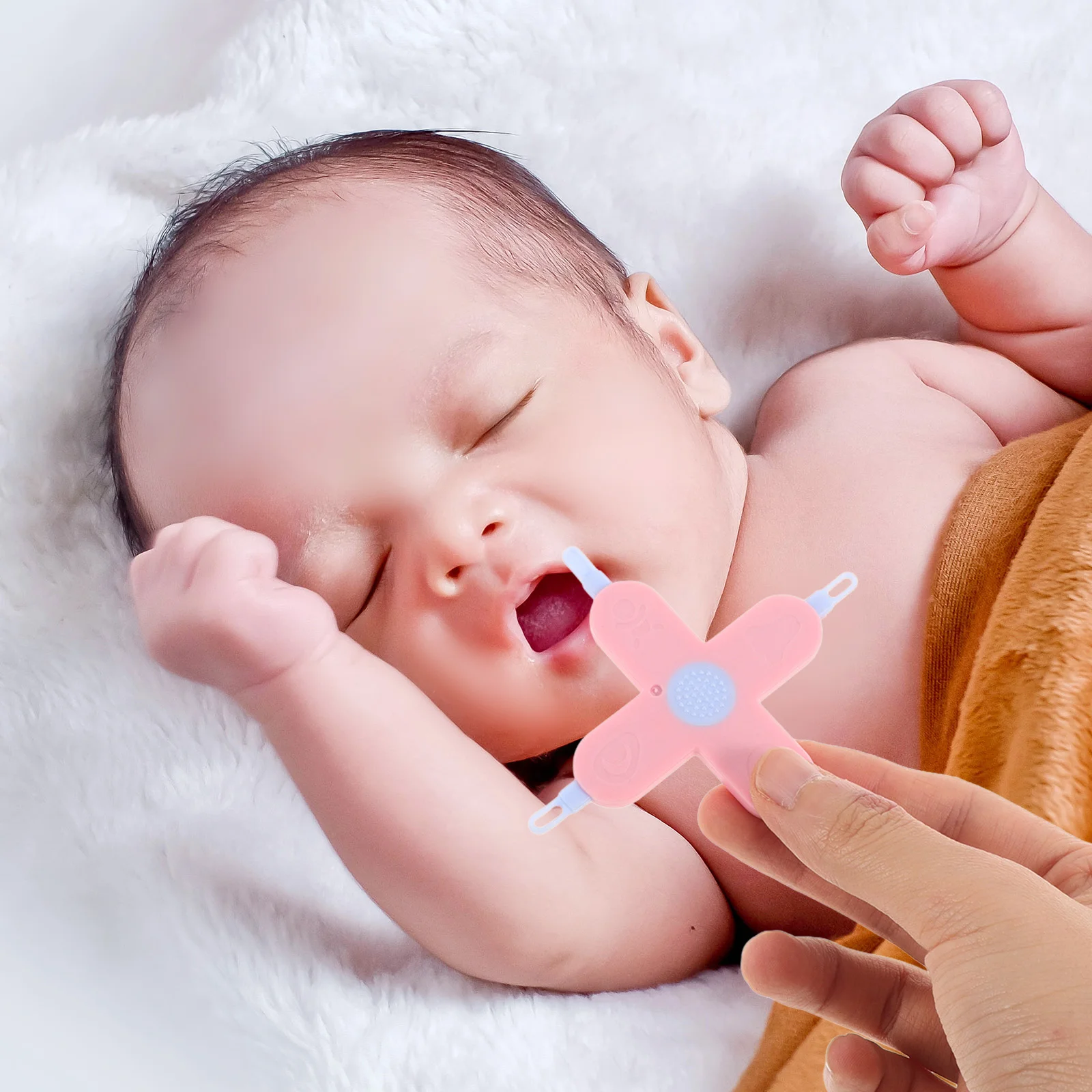 Babyverzorgingshulpmiddelen Reinigingsgadgets Neuszuiging Nagelpincet Roze pasgeboren reiniger